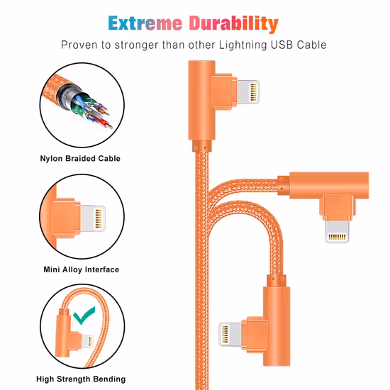 Cabo USB para iPhone Carregador Cabo USB para Lightning Cabo Carregador Rápido iPhone Cabo Carregador iPhone 13 Cabo Lightning de alta qualidade Direto da fábrica
