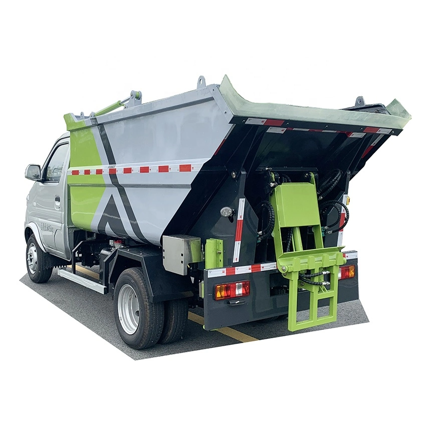 4m3 Self-Loading Compressed Garbage Truck Mounted DFAC 4X2 Pure Electric New Energy Vehicles Chassis for Transporting Garbage