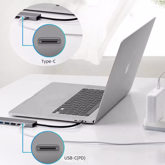Hub tipo C 3.1, estação de acoplamento de hub USB tipo C