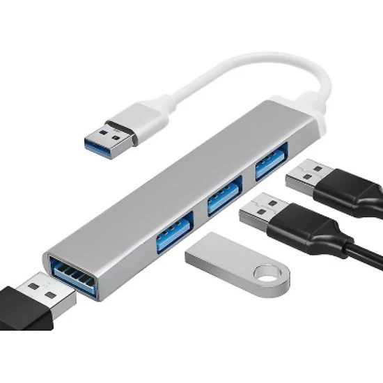 Anera High Speed ​​Alloy Multi Type C 3.1 a 4 portas USB3.0 USB2.0 Hub Usbc 4 portas Hub para notebook MacBook PRO