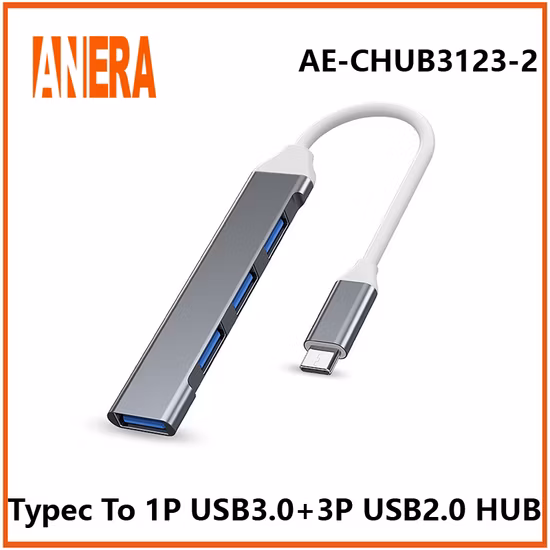 Anera Factory Direct Multi Type C de alta velocidade 3.1 a 4 portas USB3.0 USB2.0 Hub Usbc 4 portas Hub para MacBook PRO Notebook